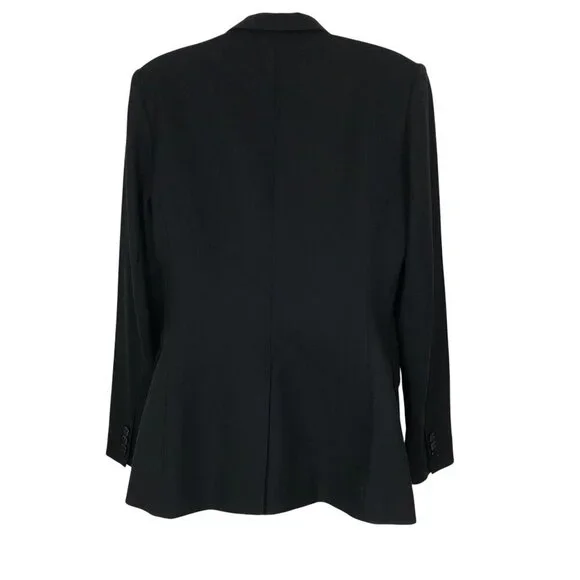 Theory Sedeia Black Open Front Blazer 100% Virgin Wool Size 6 - Picture 6 of 8